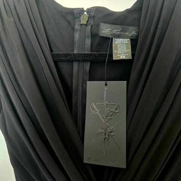 Art Deco Ruched Gown by La Femme En Noir - Picture 3 of 5